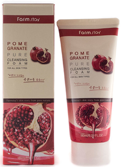 FarmStay Pomegranate Pure Cleansing Foam Пенка очищающая с экстрактом граната, 180 мл