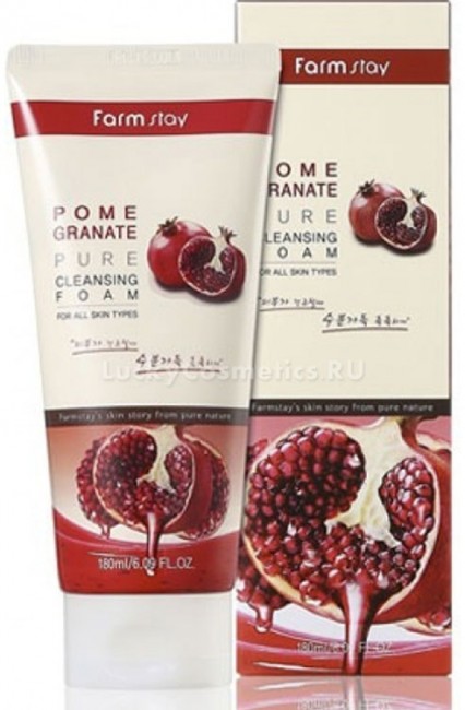 FarmStay Pomegranate Pure Cleansing Foam Пенка очищающая с экстрактом граната, 180 мл