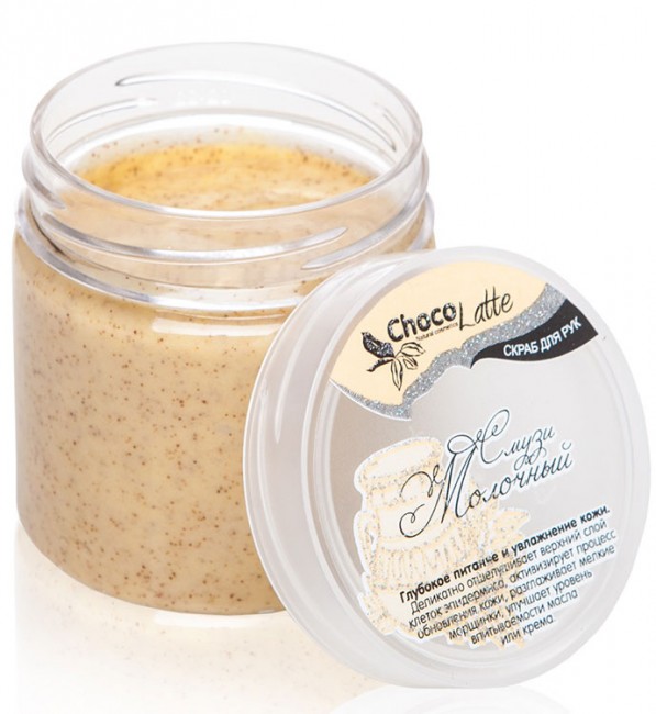 ChocoLatte Гель-скраб для рук Смузи-скраб Молочный питательный с молочными протеинами, 170 г ChocoLatte Гель-скраб для рук Смузи-скраб Молочный питательный с молочными протеинами, 170 г
