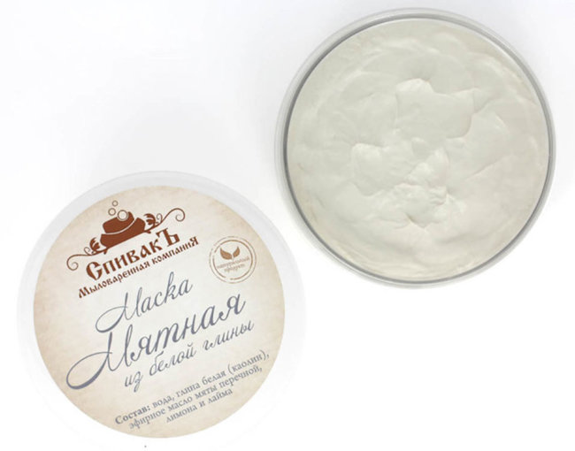 СпивакЪ Маска Мятная из белой глины, 180 г