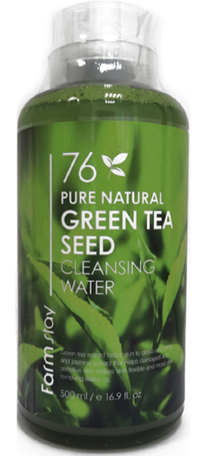 Farmstay Pure Cleansing Water Green Tea Seed Очищающая вода с экстрактом зеленого чая, 500 мл Farmstay Pure Cleansing Water Green Tea Seed Очищающая вода с экстрактом зеленого чая, 500 мл