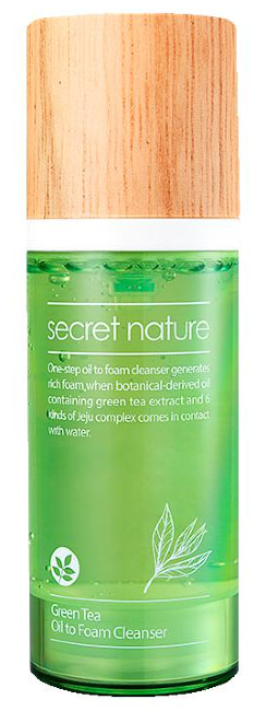 Secret Nature Green Tea Oil to Foam Cleanser Гидрофильное масло-пенка для умывания с экстрактом зелёного чая, 100 мл Secret Nature Green Tea Oil to Foam Cleanser Гидрофильное масло-пенка для умывания с экстрактом зелёного чая, 100 мл