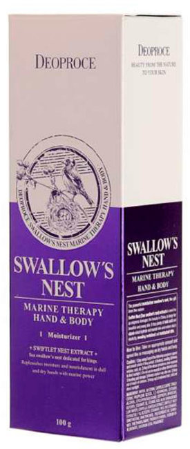 Deoproce Swallow's Nest Marine Therapy Hand & Body Крем для тела и рук с экстрактом ласточкиного гнезда, 100 г Deoproce Swallow's Nest Marine Therapy Hand & Body Крем для тела и рук с экстрактом ласточкиного гнезда, 100 г