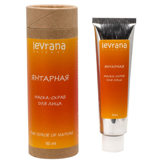 Леврана маска-скраб для лица Янтарная, 50 мл