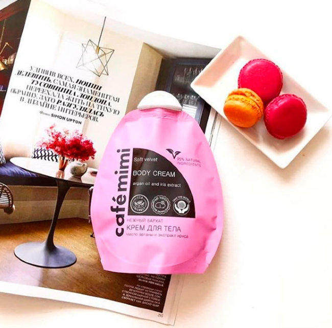 Кафе красоты Le Cafe Mimi Крем для тела Нежный бархат, 250 мл