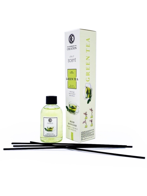 Kreasyon Аромадиффузор с палочками Зеленый Чай Reed Diffuser Green Tea, 115 мл