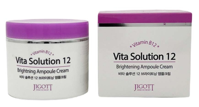 Jigott Крем для сияния кожи лица с витамином B12 Vita Solution 12 Brightening Ampoule Cream, 100 мл Jigott Крем для сияния кожи лица с витамином B12 Vita Solution 12 Brightening Ampoule Cream, 100 мл
