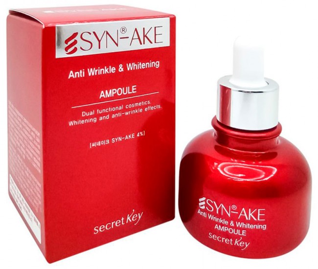 Secret Key Syn-Ake Anti Wrinkle Whitening Ampoule Сыворотка для лица со змеиным ядом, 30 мл Secret Key Syn-Ake Anti Wrinkle Whitening Ampoule Сыворотка для лица со змеиным ядом, 30 мл
