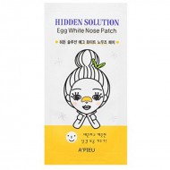 A'PIEU Hidden Solution Egg White Nose Patch Очищающие патчи для носа с экстрактом яичного белка, 1 шт