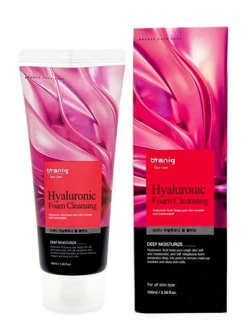 Branig Пенка для умывания с гиалуроновой кислотой глубокоочищающая Hyaluronic Foam Cleansing Deep Moisturize, 100 мл Branig Пенка для умывания с гиалуроновой кислотой глубокоочищающая Hyaluronic Foam Cleansing Deep Moisturize, 100 мл