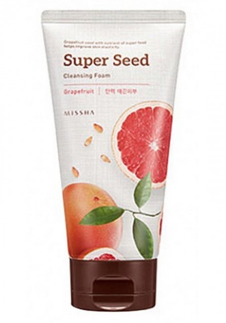 MISSHA Super Seed Cleansing Foam Grapefruit Очищающая пенка c экстрактом грейпфрута, 150 мл MISSHA Super Seed Cleansing Foam Grapefruit Очищающая пенка c экстрактом грейпфрута, 150 мл