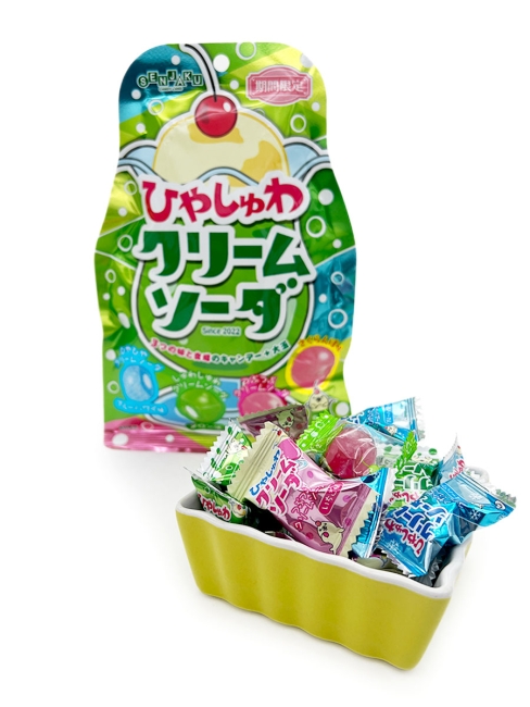 Senjaku Карамель леденцовая содовая ассорти со вкусом крем-соды Hiyashuwa Cream Soda, 75 г