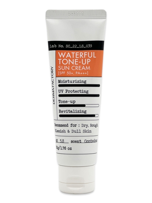 Derma Factory Увлажняющий и выравнивающий тон солнцезащитный крем Waterful Tone Up Sun Cream Spf 50+ Pa+++, 50 г