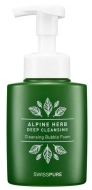 SWISSPURE Alpine Herb Deep Cleansing Bubble Foam, Очищающая пенка c дозатором с экстрактами альпийских трав, 250 мл