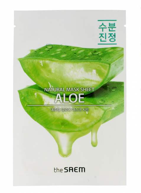 The Saem Маска на тканевой основе для лица с экстрактом алоэ вера Natural Aloe Mask Sheet, 21 мл The Saem Маска на тканевой основе для лица с экстрактом алоэ вера Natural Aloe Mask Sheet, 21 мл