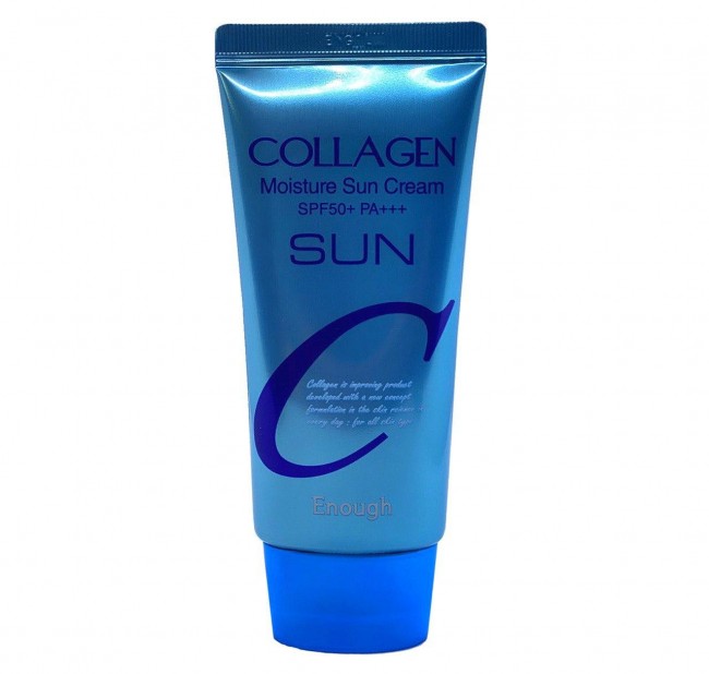 Enough Крем для лица солнцезащитный с коллагеном Collagen Moisture Sun Cream SPF50+ PA+++, 50 гр