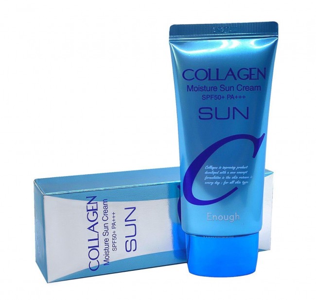 Enough Крем для лица солнцезащитный с коллагеном Collagen Moisture Sun Cream SPF50+ PA+++, 50 гр
