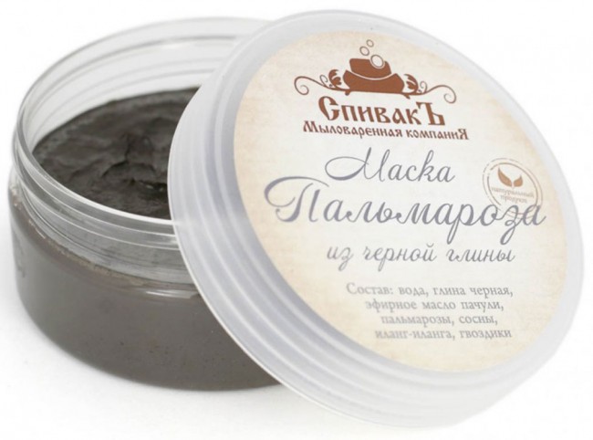СпивакЪ Маска Пальмороза из черной глины, 180 г