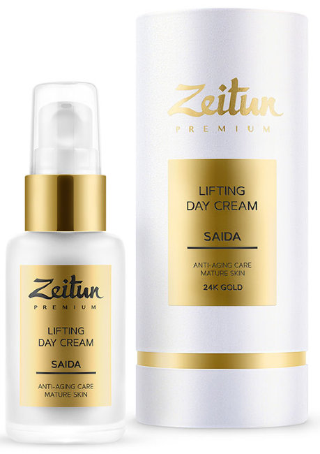 Zeitun Дневной разглаживающий крем-лифтинг Saida для зрелой кожи с 24K золотом, 50 мл