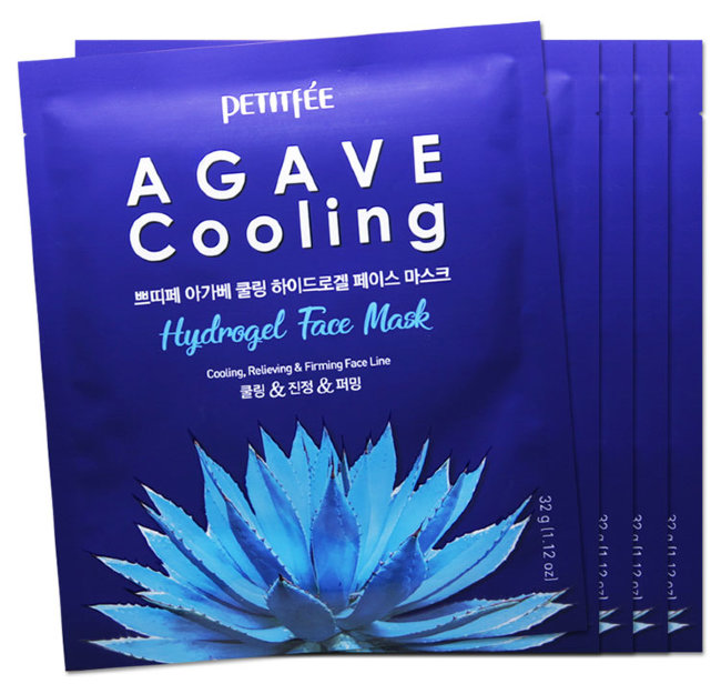 Petitfee Agave Cooling Hydrogel Face Mask Охлаждающая гидрогелевая маска с экстрактом Агавы, 32 г