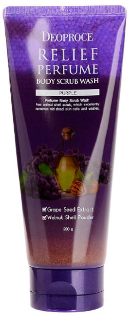 Deoproce Relief Perfume Body Scrubwash Purple Скраб для тела с маслом виноградных косточек, 200 г Deoproce Relief Perfume Body Scrubwash Purple Скраб для тела с маслом виноградных косточек, 200 г