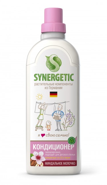 Synergetic Кондиционер для белья Миндальное молочко, 1 л Synergetic Кондиционер для белья Миндальное молочко, 1 л