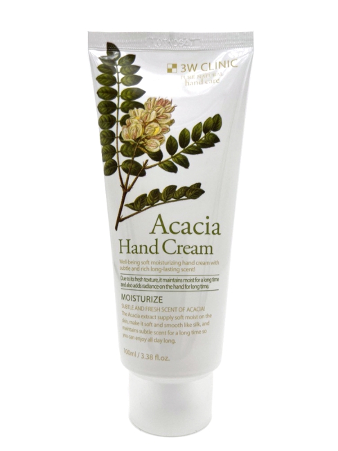 3W Clinic Крем для рук увлажняющий с экстрактом акации Moisturizing Acacia Hand Cream, 100 мл 3W Clinic Крем для рук увлажняющий с экстрактом акации Moisturizing Acacia Hand Cream, 100 мл
