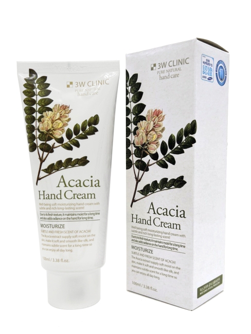 3W Clinic Крем для рук увлажняющий с экстрактом акации Moisturizing Acacia Hand Cream, 100 мл 3W Clinic Крем для рук увлажняющий с экстрактом акации Moisturizing Acacia Hand Cream, 100 мл