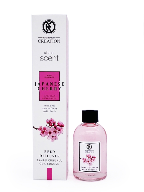 Kreasyon Аромадиффузор с палочками Сакура Reed Diffuser Japanese Cherry, 115 мл