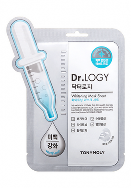 TONYMOLY Dr. Logy Mask Sheet Whitening Осветляющая тканевая маска для лица, 23 г TONYMOLY Dr. Logy Mask Sheet Whitening Осветляющая тканевая маска для лица, 23 г