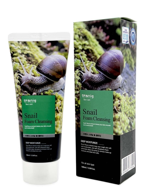 Branig Пенка для умывания глубокоочищающая с муцином улитки Snail Foam Cleansing Deep Moisturize, 100 мл
