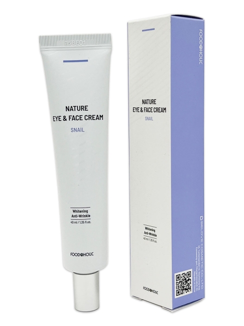 FoodaHolic Крем для век и лица с муцином улитки Nature Eye & Face Cream Snail, 40 мл