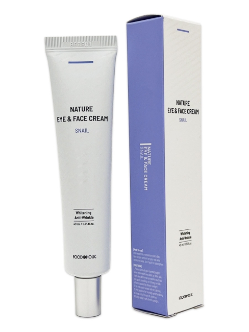 FoodaHolic Крем для век и лица с муцином улитки Nature Eye & Face Cream Snail, 40 мл