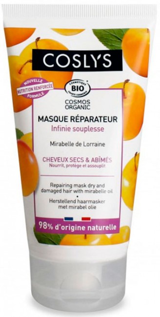 Coslys Восстанавливающая маска для сухих и поврежденных волос с маслом мирабель, 150 мл