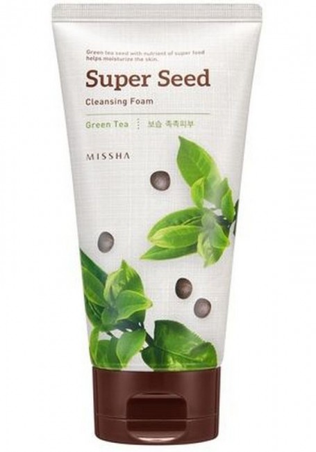 MISSHA Super Seed Cleansing Foam Green Tea Очищающая пенка c экстрактом зеленого чая, 150 мл