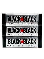 LOTTE Жевательная резинка с кофеином 3 пачки Black Black Chewing Gum, 3x32 г