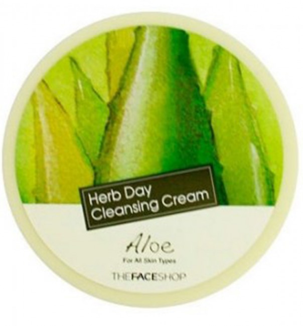 THE FACE SHOP Herb Day Massage Cream Aloe Очищающий крем для лица c алоэ, 150 мл