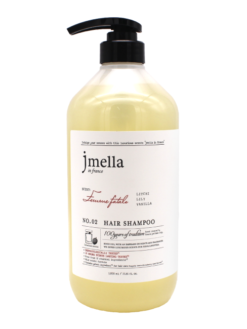 Jmella Парфюмированный шампунь для волос Роковая женщина N0.02 In France Femme Fatale Hair Shampoo, 1000 мл