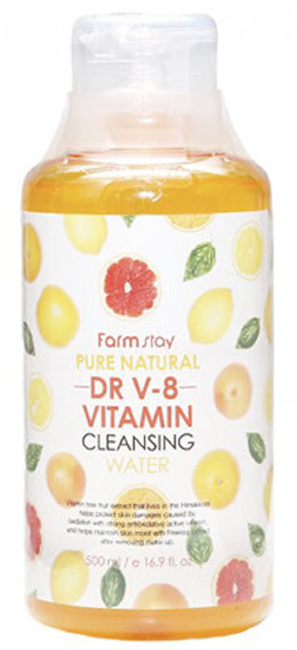 FarmStay Pure Cleansing Water Vitamin Очищающая вода с витаминами, 500 мл FarmStay Pure Cleansing Water Vitamin Очищающая вода с витаминами, 500 мл