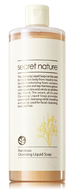 Secret Nature Narcissus Cleansing Liquid Soap Универсальное жидкое мыло для лица и тела с нарциссом, 500 мл Secret Nature Narcissus Cleansing Liquid Soap Универсальное жидкое мыло для лица и тела с нарциссом, 500 мл