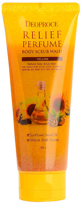 Deoproce Relief Perfume Body Scrubwash Yellow Скраб для тела с маслом семян подсолнечника, 200 г Deoproce Relief Perfume Body Scrubwash Yellow Скраб для тела с маслом семян подсолнечника, 200 г