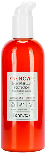 FarmStay Pink Flower Daily Perfume Body Lotion Парфюмированный лосьон для тела с экстрактом розовых цветов, 330 мл