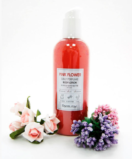 FarmStay Pink Flower Daily Perfume Body Lotion Парфюмированный лосьон для тела с экстрактом розовых цветов, 330 мл
