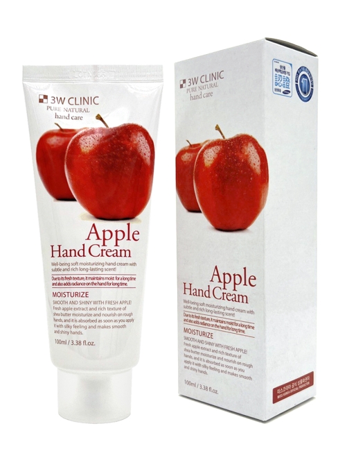 3W Clinic Крем для рук увлажняющий с экстрактом яблока Moisturizing Apple Hand Cream, 100 мл 3W Clinic Крем для рук увлажняющий с экстрактом яблока Moisturizing Apple Hand Cream, 100 мл