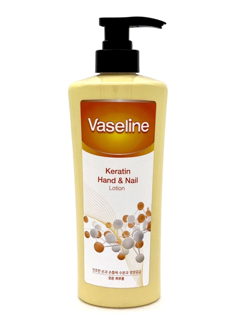 FoodaHolic Лосьон для рук для всех типов кожи Vaseline Keratin Hand & Nail Lotion, 500 мл