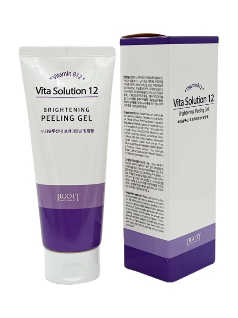 Jigott Гель-пилинг для лица осветляющий Vita Solution 12 Brightening Peeling Gel, 180 мл