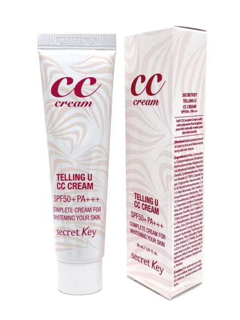 Secret Key CC крем для увлажнения и сияния кожи Telling U CC Cream SPF50+ PA+++, 30 мл Secret Key CC крем для увлажнения и сияния кожи Telling U CC Cream SPF50+ PA+++, 30 мл