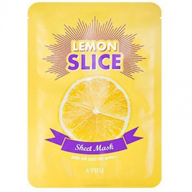 A'PIEU Lemon Slice Sheet Mask Тканевые маски-слайсы с экстрактом лимона, 20 г