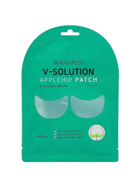 BeauuGreen Маски-патчи для придания упругости бедрам и ягодицам V-Solution Applehip Patch, 27 г