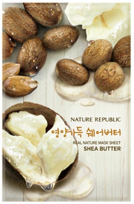 NATURE REPUBLIC Real Nature Mask Sheet Shea Butter Тканевая маска для лица с маслом Ши, 23 мл
